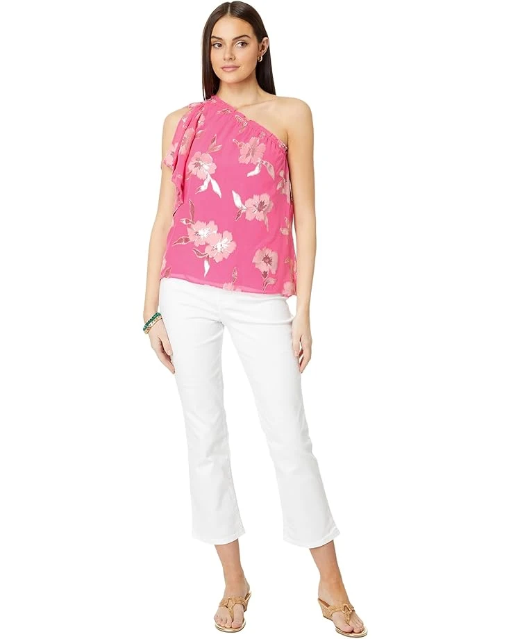 Lilly Pulitzer Sarahleigh One Shoulder Silk Blend Top | Shirts & Tops 6 Lilly Pulitzer Sarahleigh One Shoulder Silk Blend Top | Shirts & Tops - Image 4