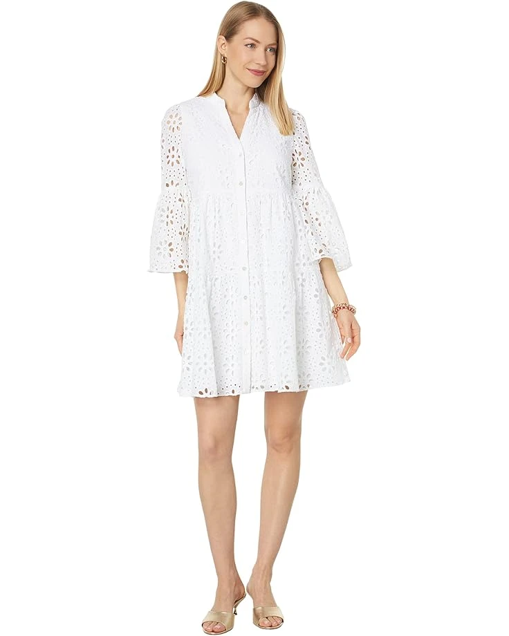 Lilly Pulitzer 3/4 Sleeve Hazelanne Eyelet Dress | Dresses 6 Lilly Pulitzer 3/4 Sleeve Hazelanne Eyelet Dress | Dresses - Image 4