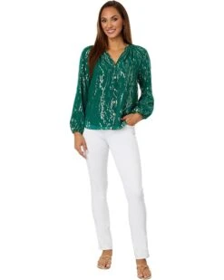 Lilly Pulitzer Saige Long Sleeve Silk Top | Shirts & Tops -Modish Look Shop 61VUaOz3p4L. AC SR736920