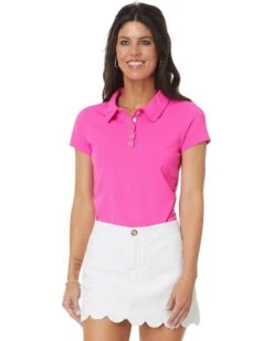 Lilly Pulitzer Frida Scallop Polo Upf 50 | Shirts & Tops -Modish Look Shop 61j8aM8jcmL. AC SR736920