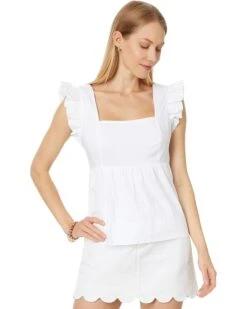 Lilly Pulitzer Tiana Babydoll Cotton Top | Shirts & Tops -Modish Look Shop 61xjgwd7hqL. AC SR736920