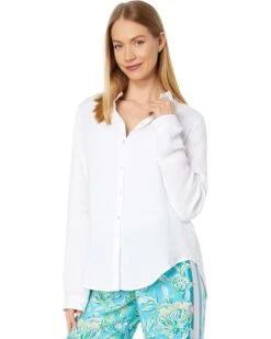 Lilly Pulitzer Geanie Button-Down | Shirts & Tops -Modish Look Shop 717zg8dYPfL. AC SR736920