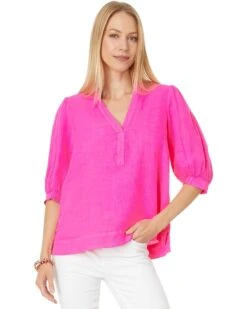 Lilly Pulitzer Mialeigh Elbow Sleeve Linen Top | Shirts & Tops 15 Lilly Pulitzer Mialeigh Elbow Sleeve Linen Top | Shirts & Tops -Modish Look Shop 71OkmzdQUIL. AC SR736920