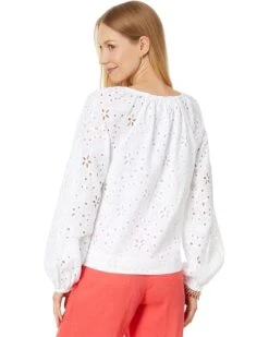 Lilly Pulitzer Maisha Long Sleeve Eyelet Top | Shirts & Tops -Modish Look Shop 71yxDl gRAL. AC SR736920