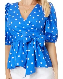 Lilly Pulitzer Kara Cotton Wrap Top | Shirts & Tops -Modish Look Shop 813BZDPaw6L. AC SR736920