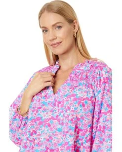 Lilly Pulitzer Lourdes 3/4 Sleeve Cotton | Shirts & Tops -Modish Look Shop 81UJMHcpAL. AC SR736920